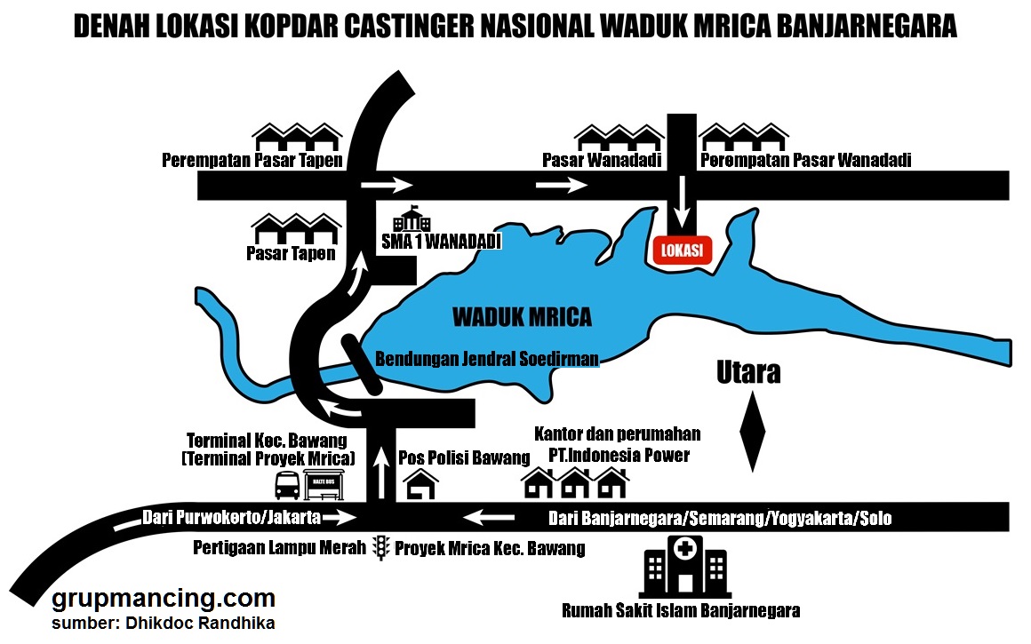 Denah lokasi kopdar castinger Banjarnegara 2015