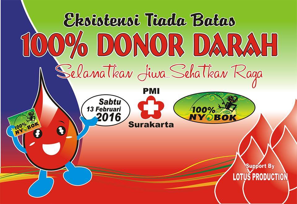 Aksi donor darah komunitas mancing 100% Nyobok