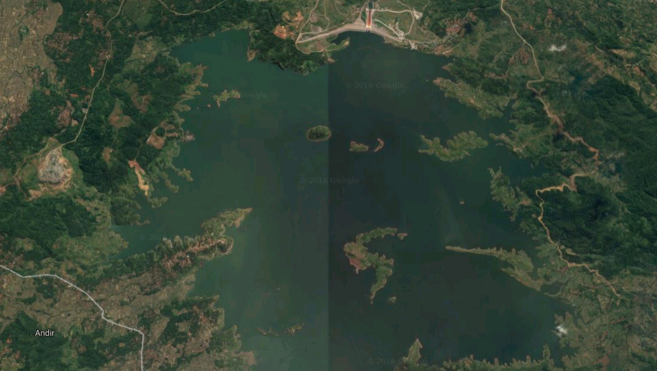 Citra satelit waduk Jatigede