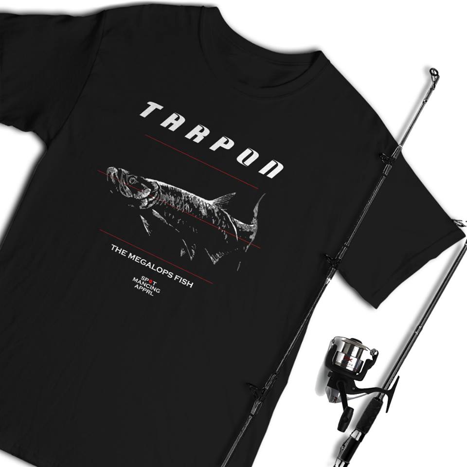 Tshirt Tarpon, cotton combat 24S, warna hitam, sablon plastisol. Harga Rp. 90 rb