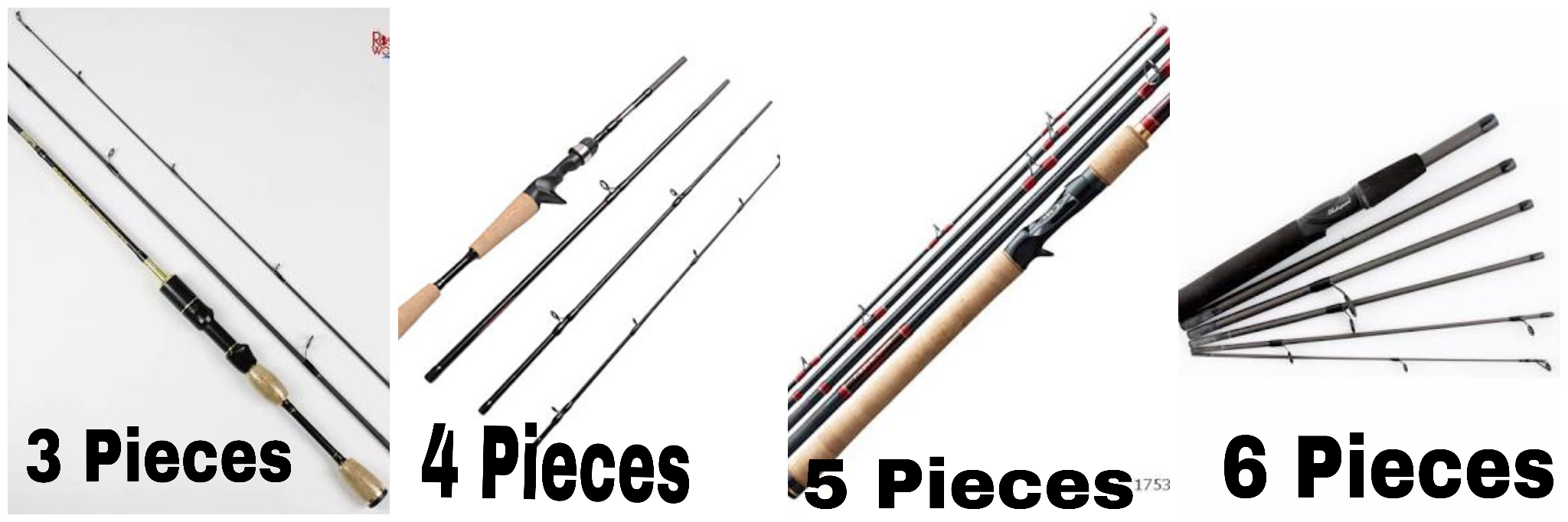 3 - 6 Pieces Travel Rod